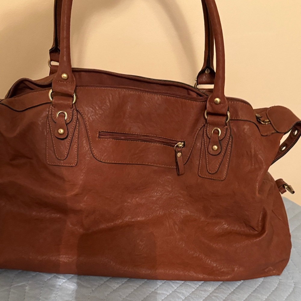 Elegant Brown Leather Tote Bag